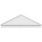 Ekena Millwork Peaked Cap Sunburst Architectural PVC Combination Pediment, 76"W x 25-7/8"H x 2-3/4"P (Pitch 6/12) PEDPC076X260PKC01 - alternate 3